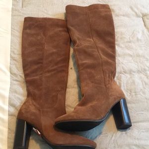 Real leather women high heel boots NWT